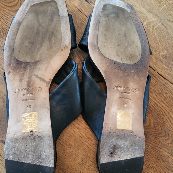 Jimmy Choo black leather Narisa flat sandals - Picture 6 of 8